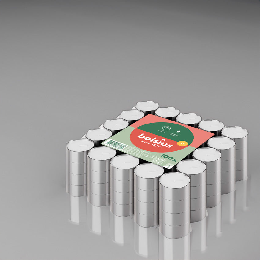 Vela Tealight Tabuleiro Pack.100 4h