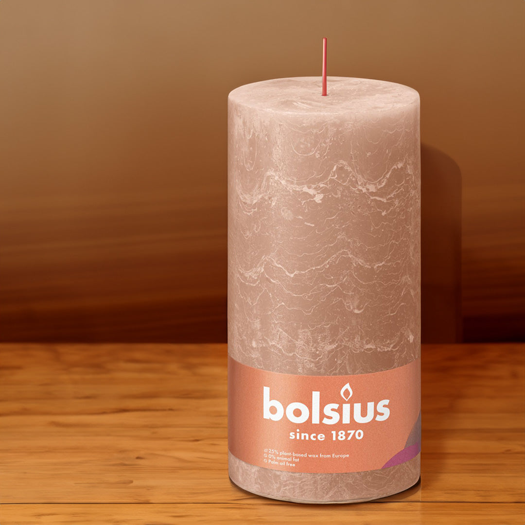 Vela Pilar Rústica 200x100mm Caramelo 125h