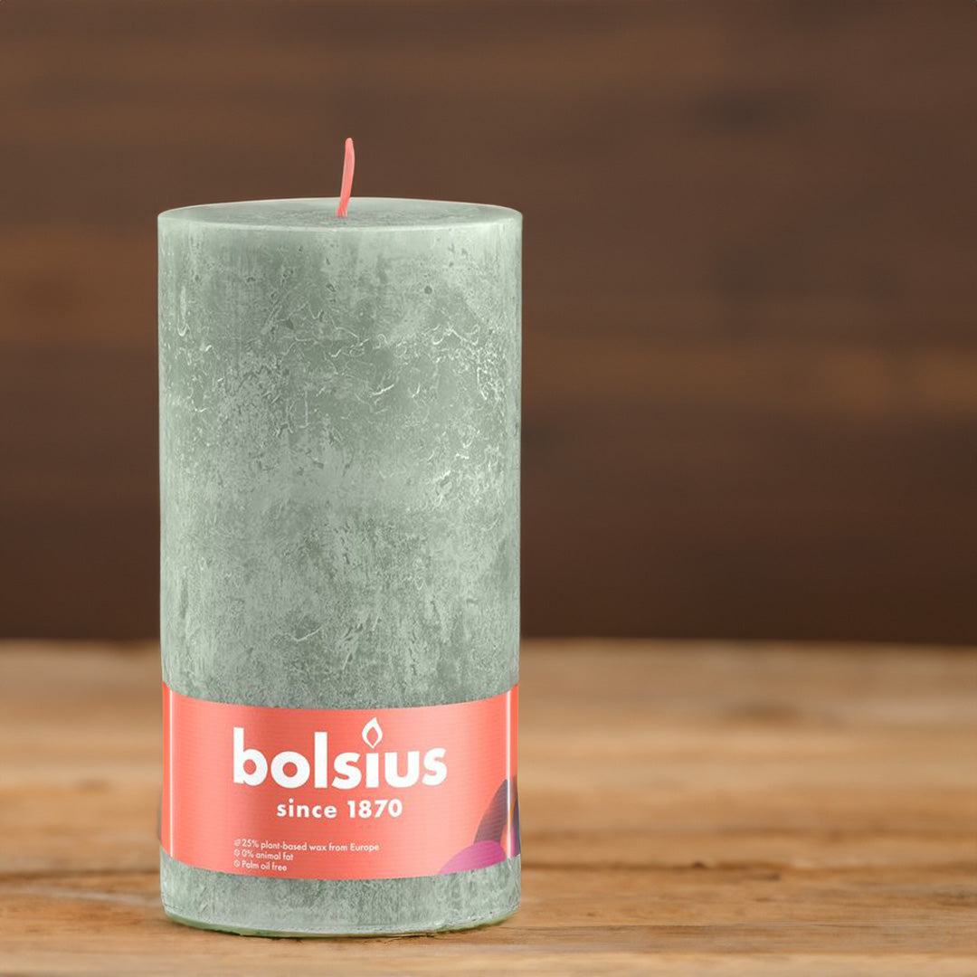 Vela Pilar Rústica 200x100mm Verde Jade 125h