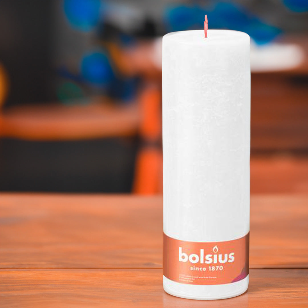 Vela Pilar Rústica 300x100mm Branca 200h