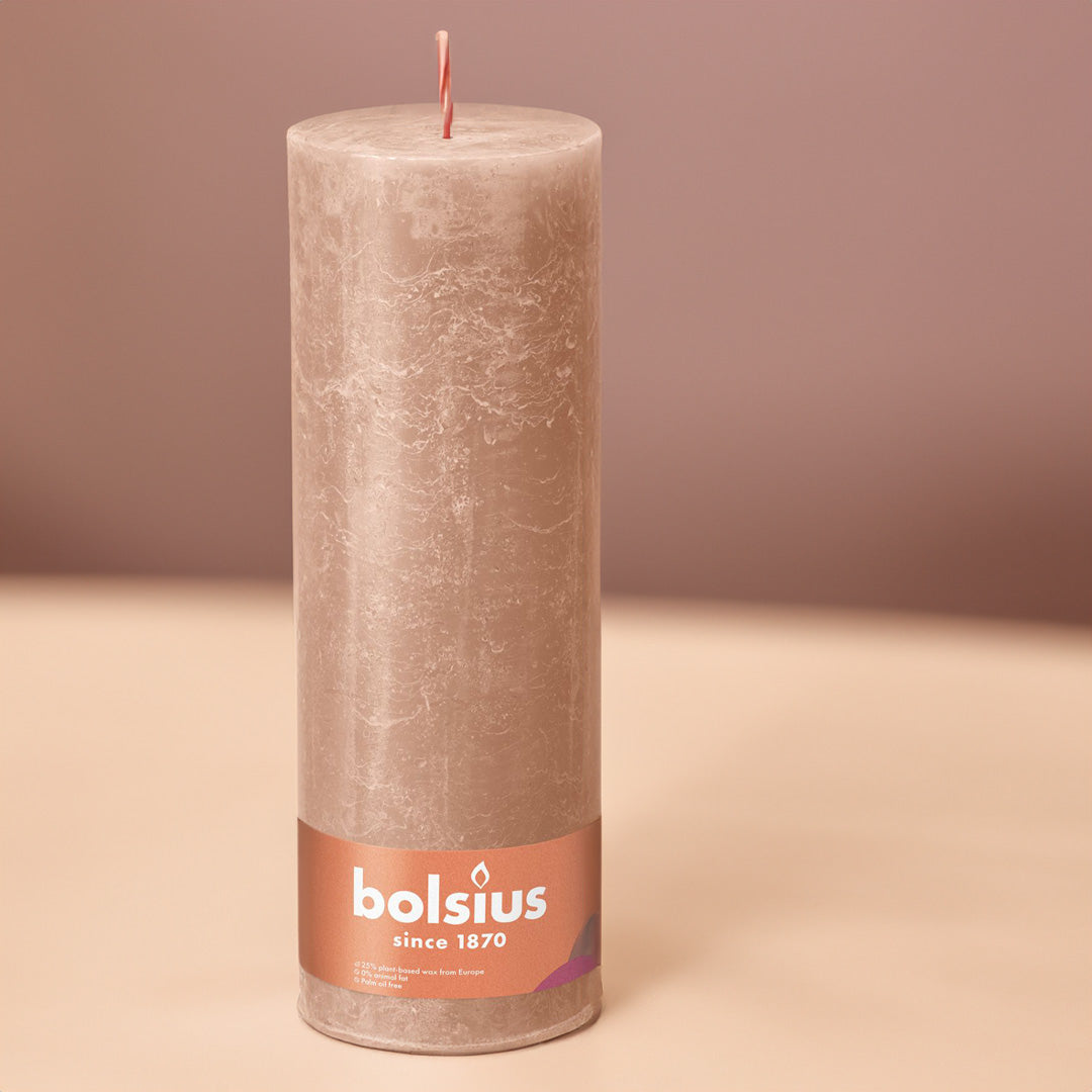 Vela Pilar Rústica 300x100mm Caramelo 200h