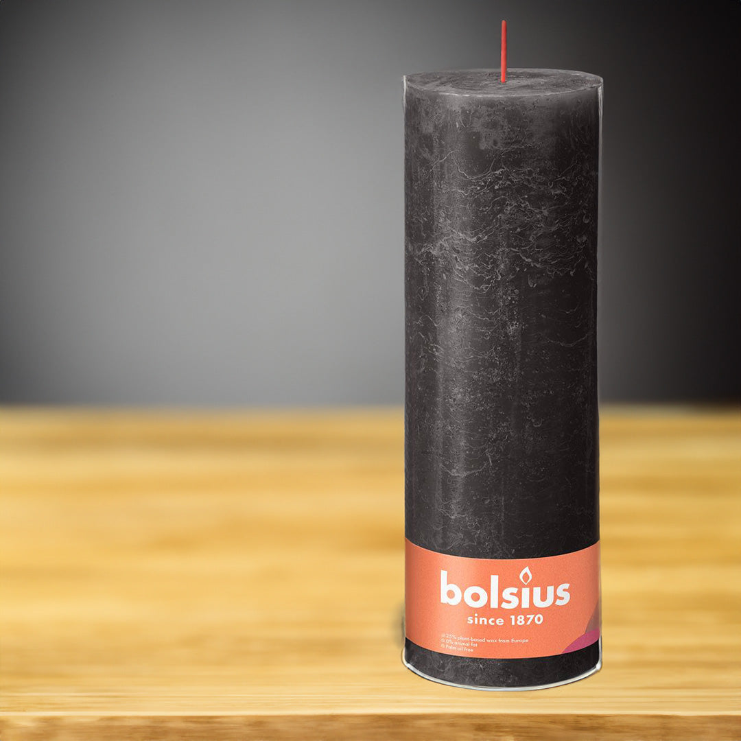 Vela Pilar Rústica 300x100mm Cinza Escuro 200h