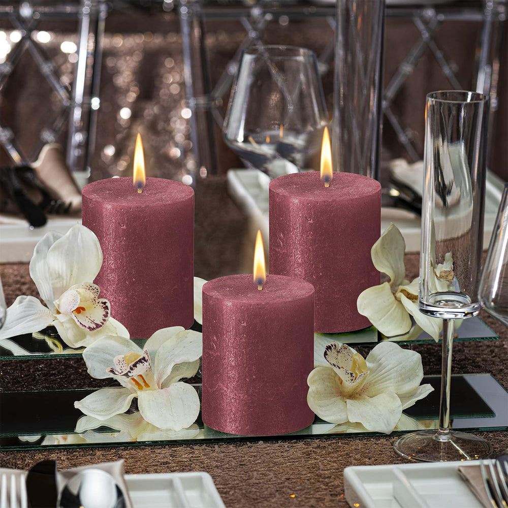 Vela Pilar Shimmer 80x68mm Vermelha 35h