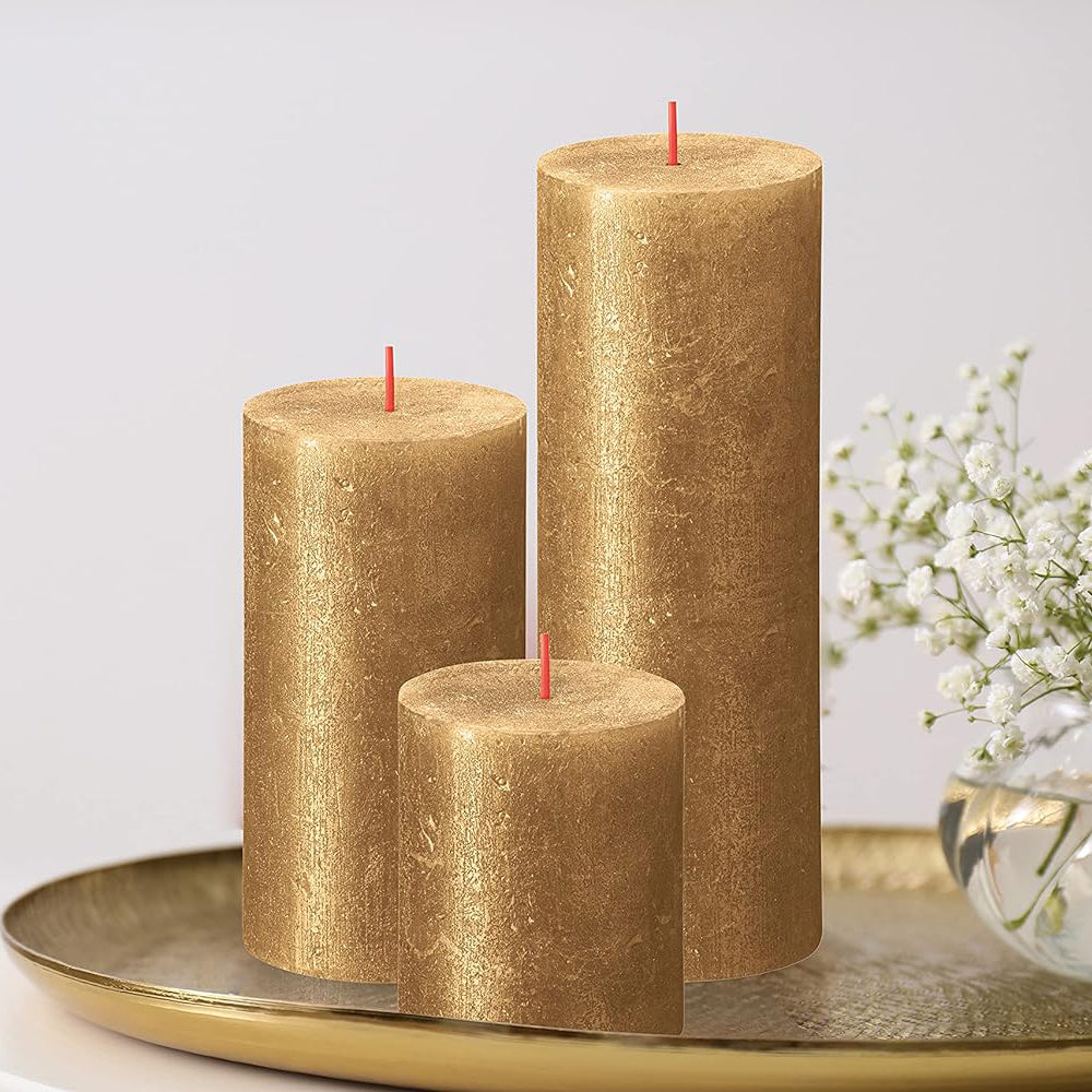 Vela Pilar Shimmer 80x68mm Dourado 35h