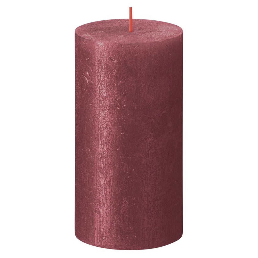 Vela Pilar Shimmer 130x68mm Vermelha 60h