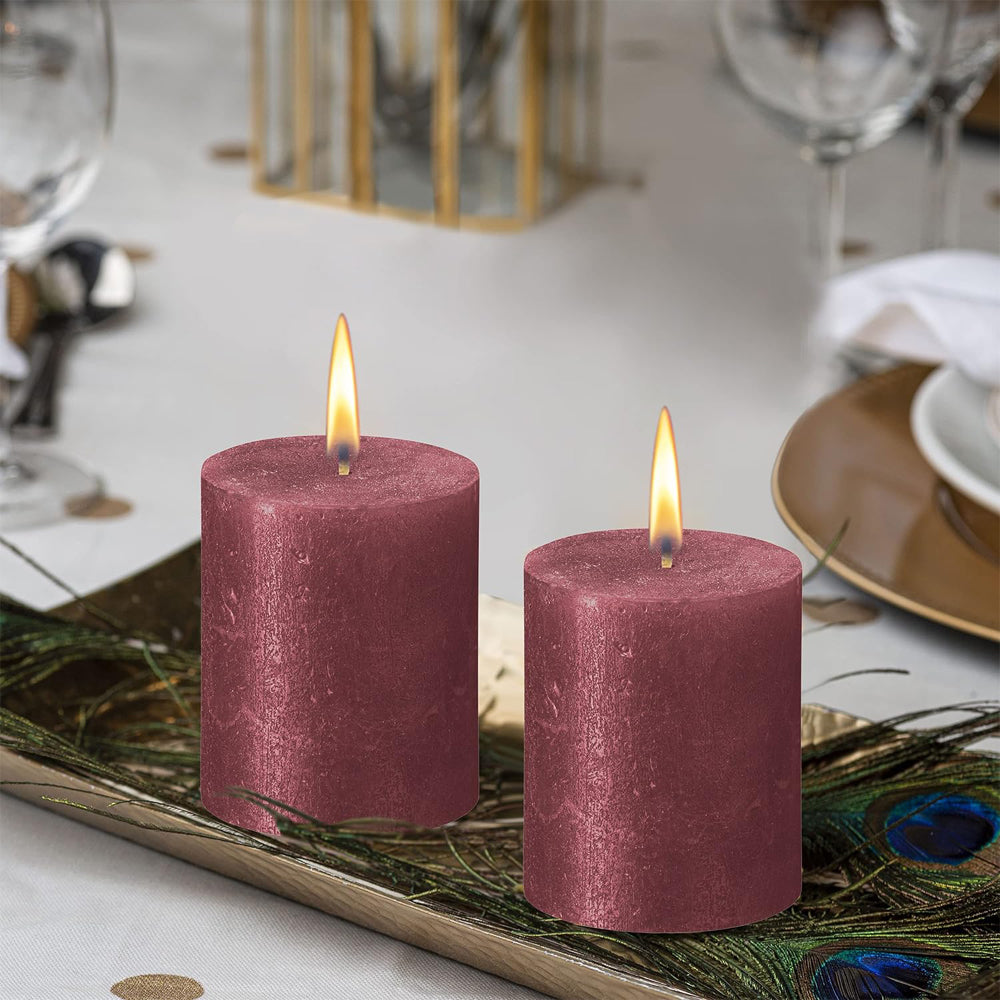 Vela Pilar Shimmer 190x68mm Vermelha 85h