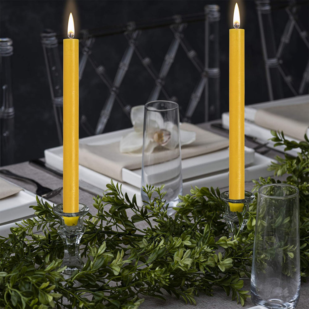 Vela Cónica Rústica 270x23mm Pack.9 Amarelo Sol 13h