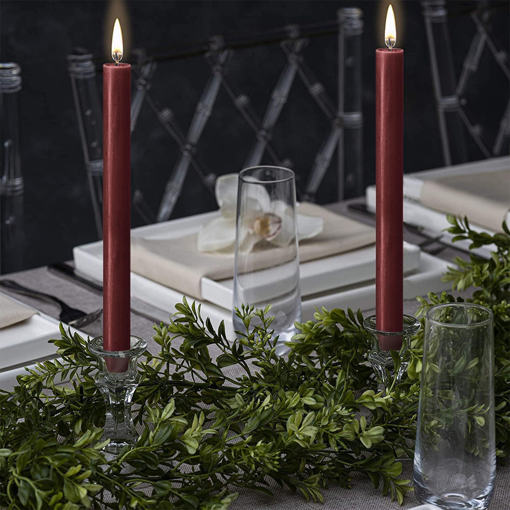 Vela Cónica Rústica 270x23mm Pack.9 Vermelho Veludo 13h