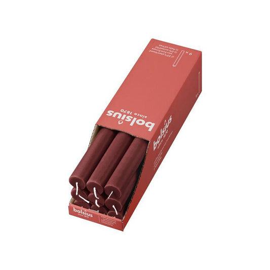 Vela Cónica Rústica 270x23mm Pack.9 Vermelho Veludo 13h