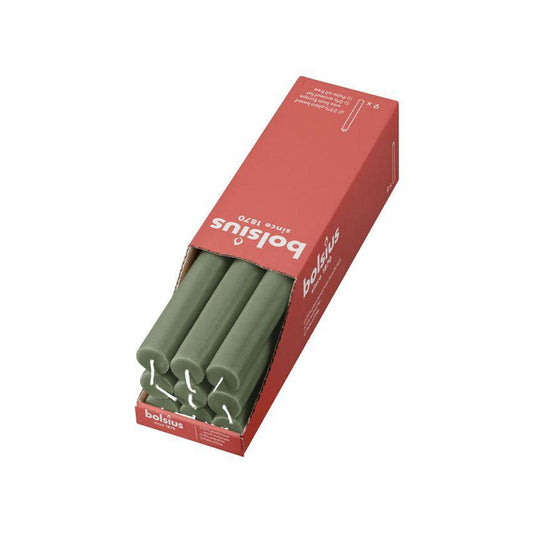 Vela Cónica Rústica 270x23mm Pack.9 Verde Seco 13h