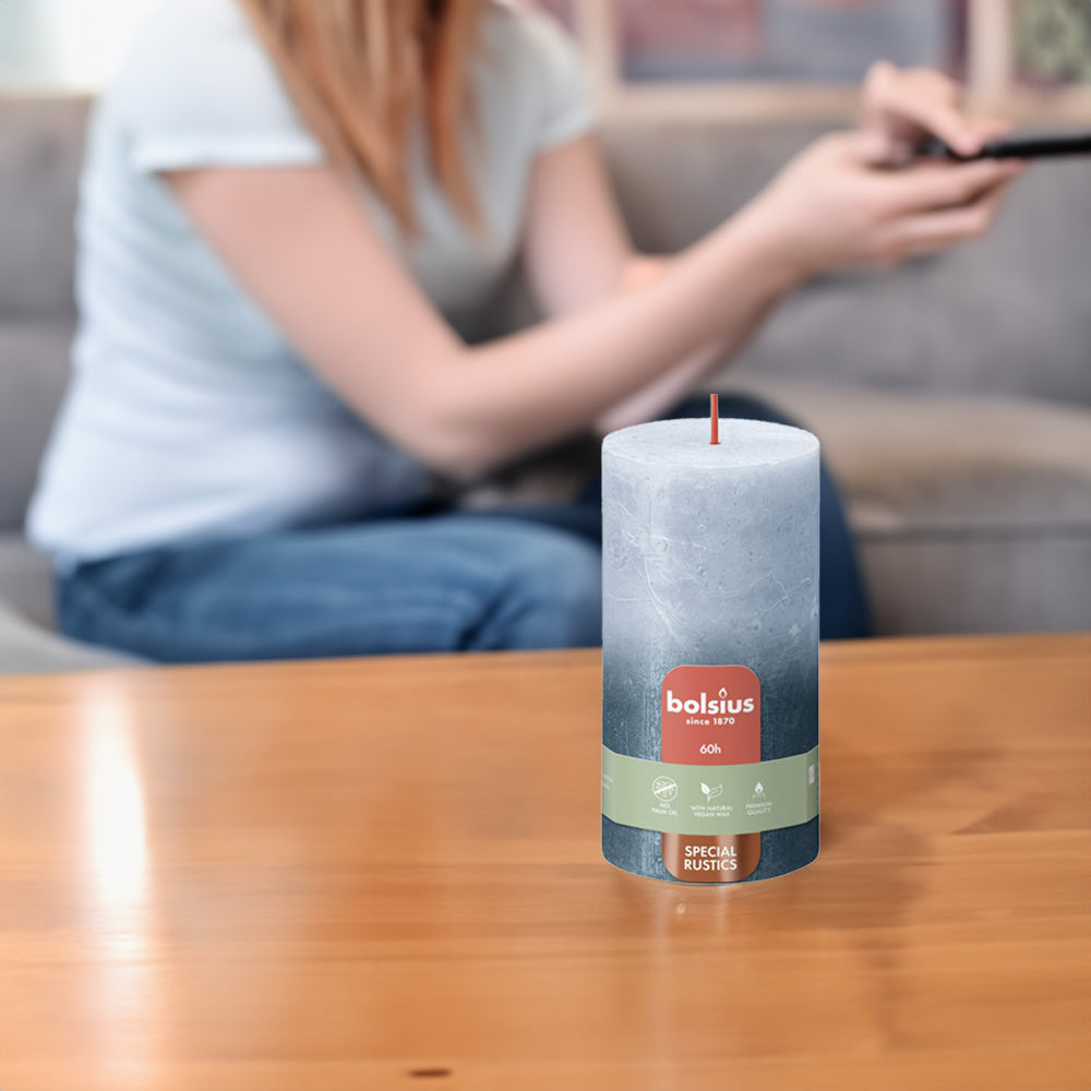 Vela Pilar Rústica Sunset 130x68mm Azul Céu 60h