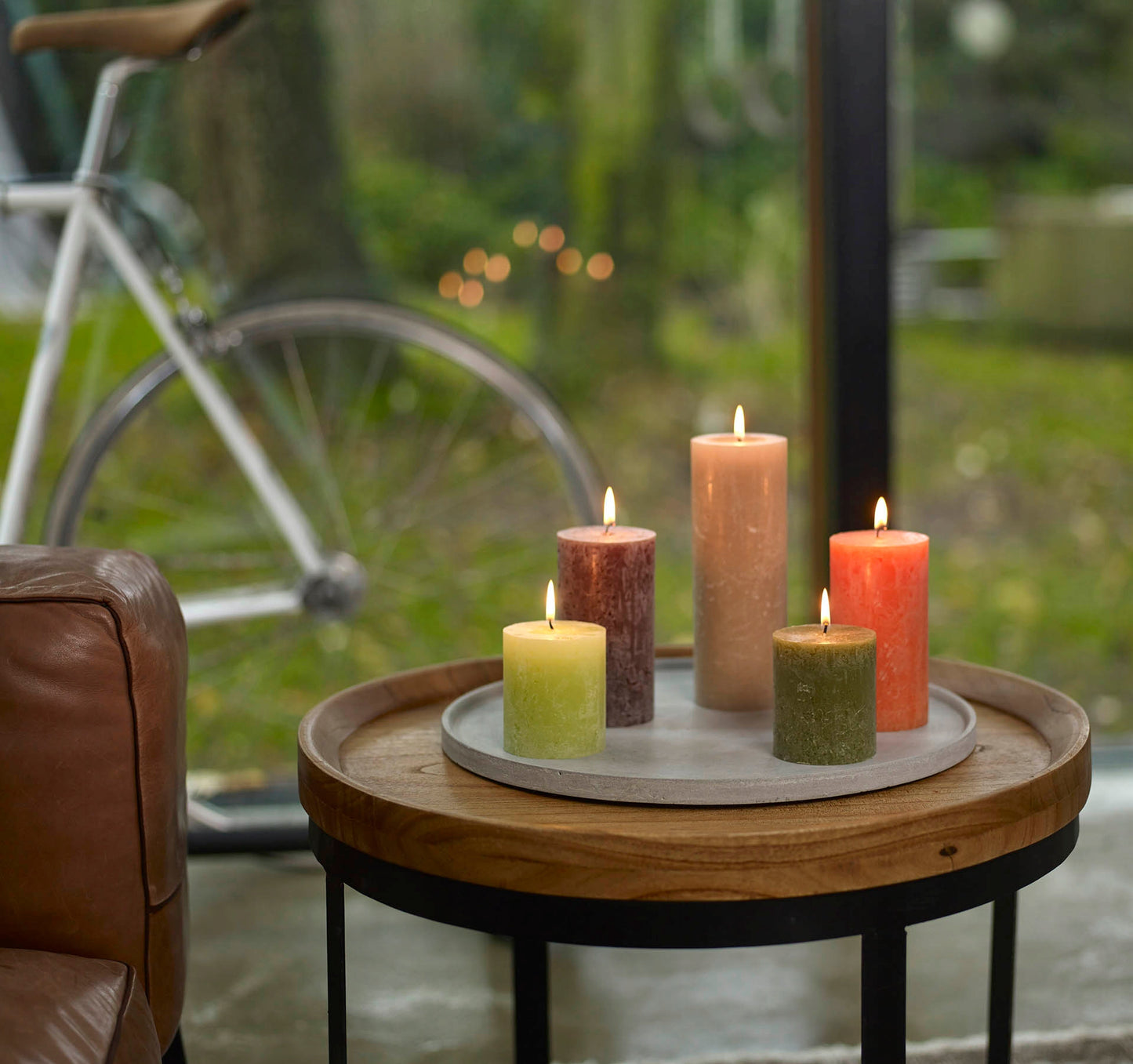 Vela Pilar Rústica 130x68mm Castanha 60h