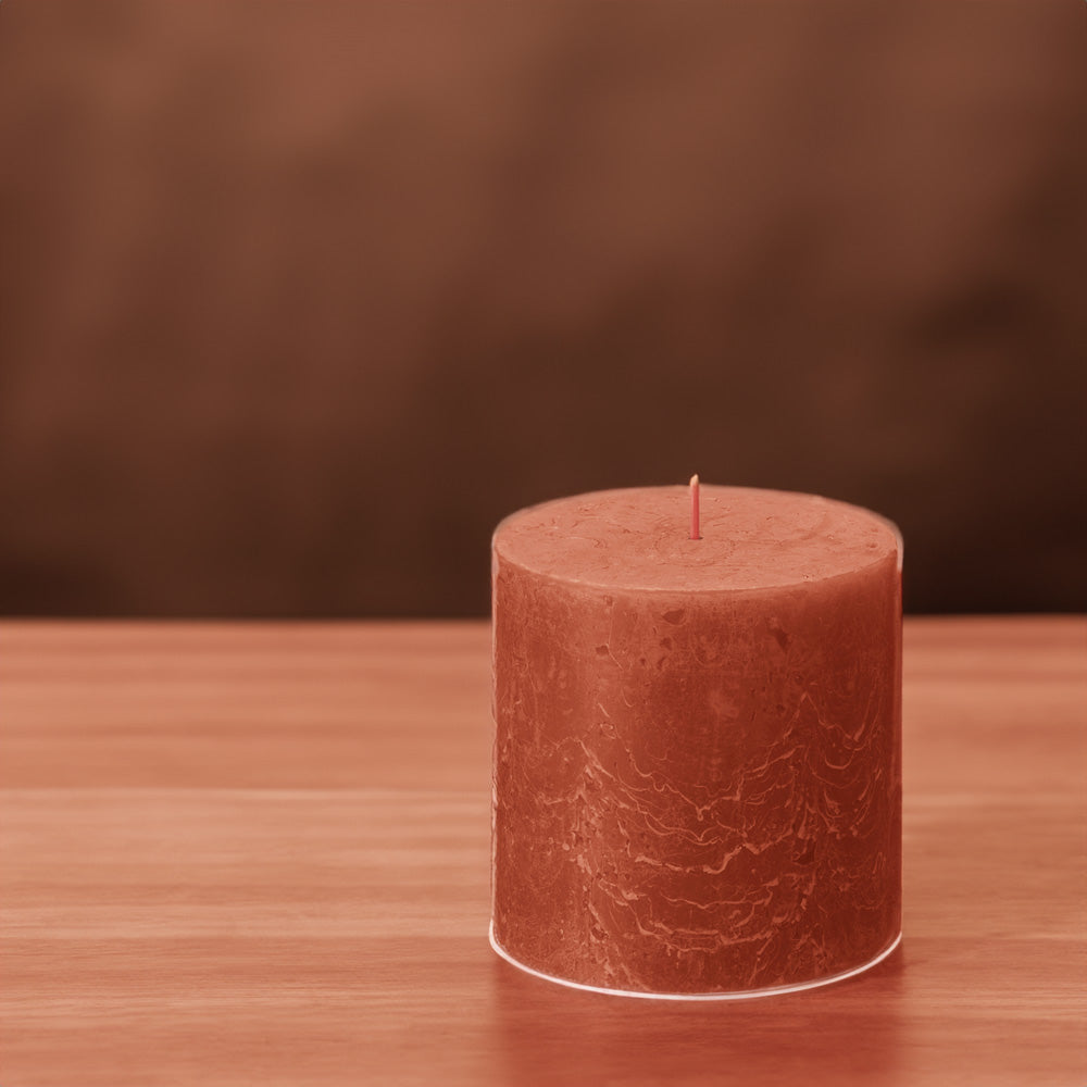 Vela Pilar Rústica 100x100mm Laranja 62h