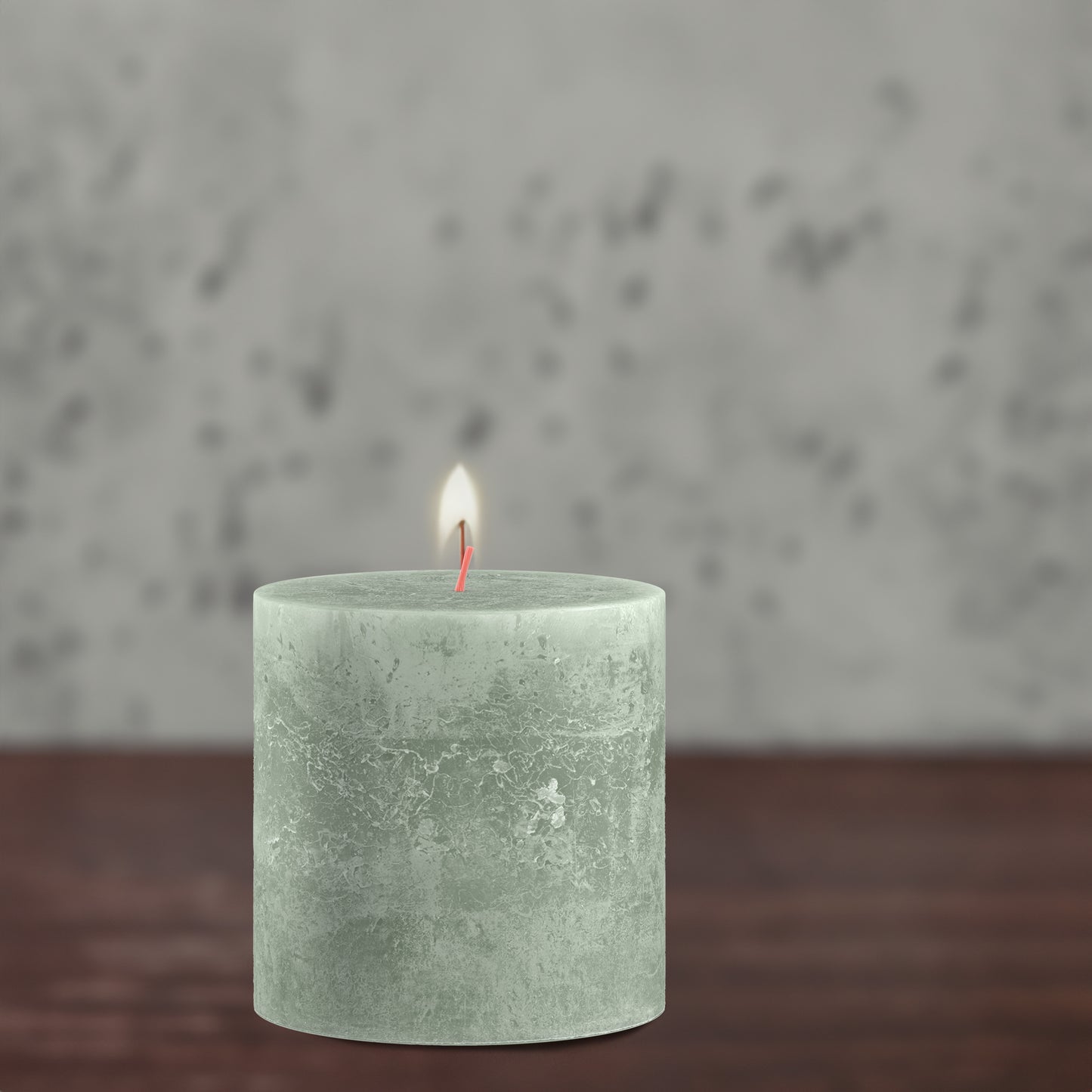 Vela Pilar Rústica 100x100mm Verde Jade 62h