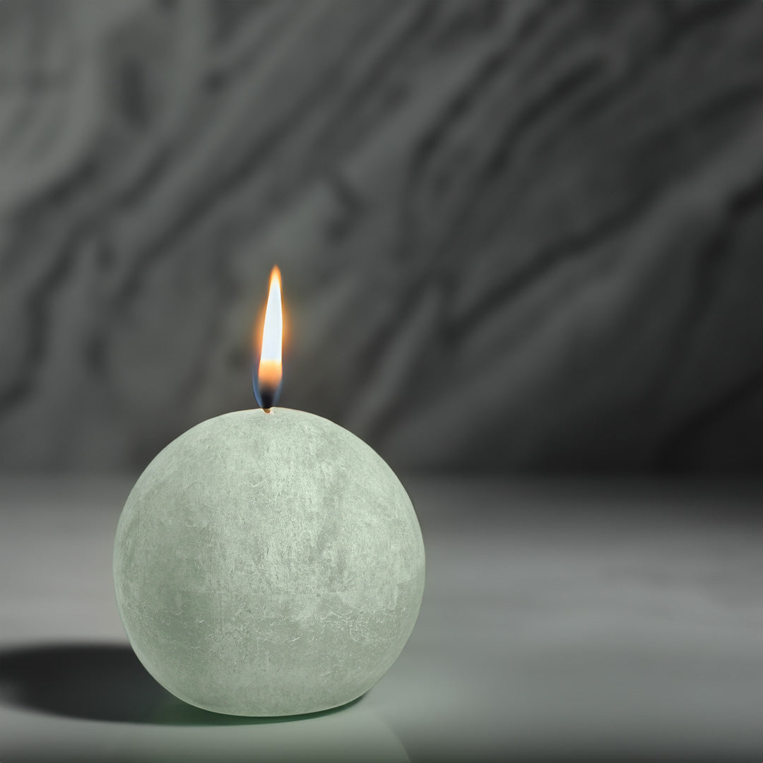 Vela Bola Grande Rústica 145mm Verde Jade 90h