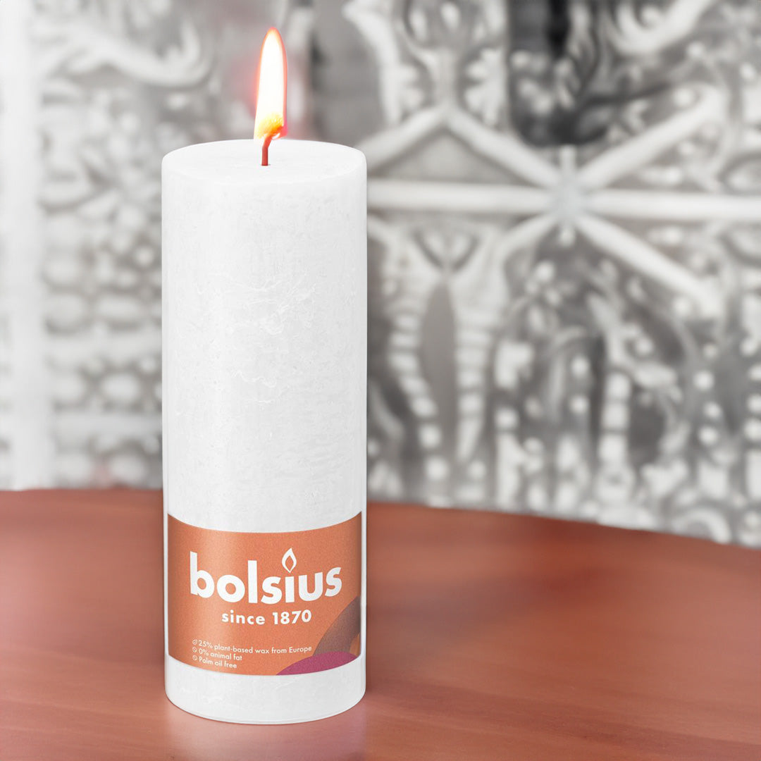 Vela Pilar Rústica 190x68mm Branca 85h