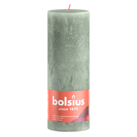 Vela Pilar Rústica 190x68mm Verde Jade 85h