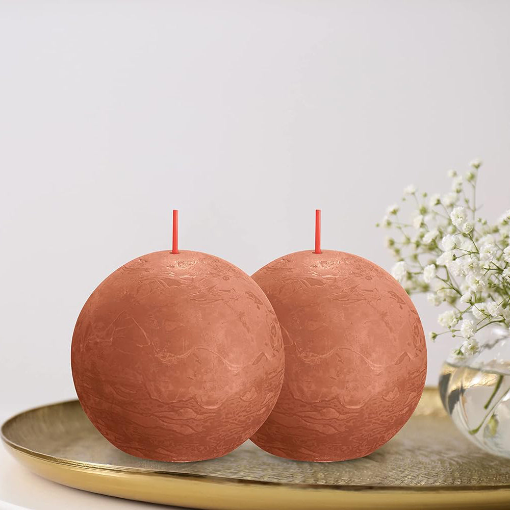 Vela Bola Rústica 76mm Rosa Ferrugem 25h