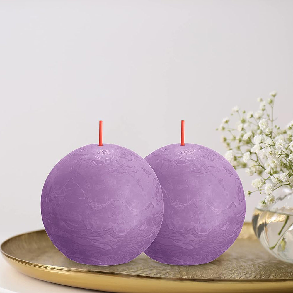 Vela Bola Rústica 76mm Violeta 25h