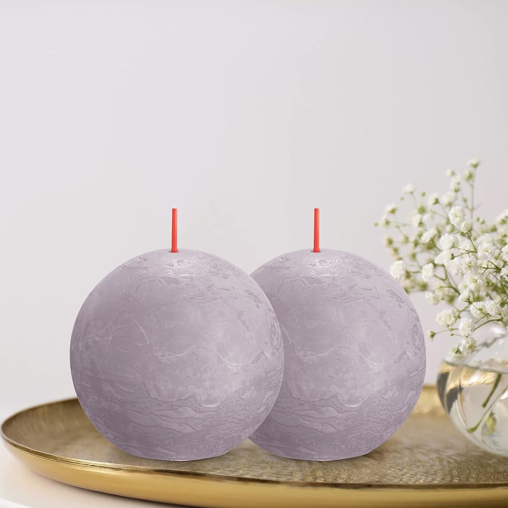 Vela Bola Rústica 76mm Lavanda Fosca 25h