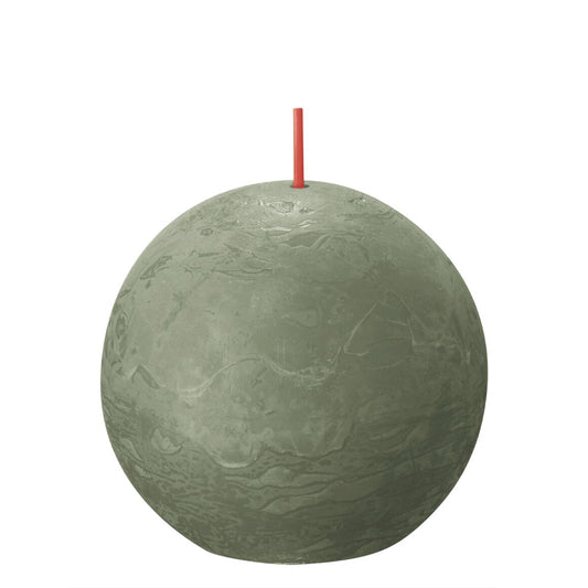 Vela Bola Rústica 76mm Verde Seco 25h