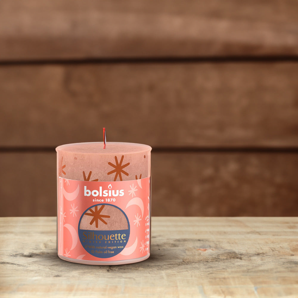 Vela Pilar Rústica Natal 80x68mm Caramelo 35h