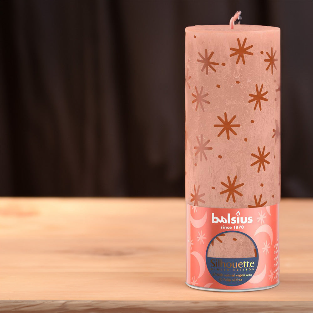 Vela Pilar Rústica Natal 190x68mm Caramelo 85h