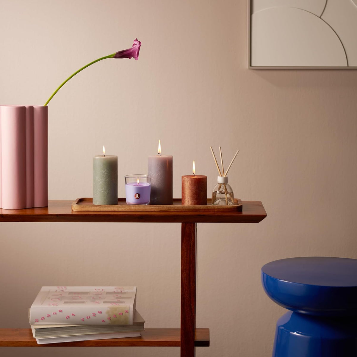 Pack Bolsius Frescura Fanky - Velas Rústicas e Fragância Lavanda