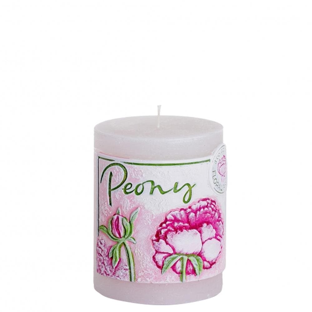 Vela Pilar Peony 70x90mm Branca 51h