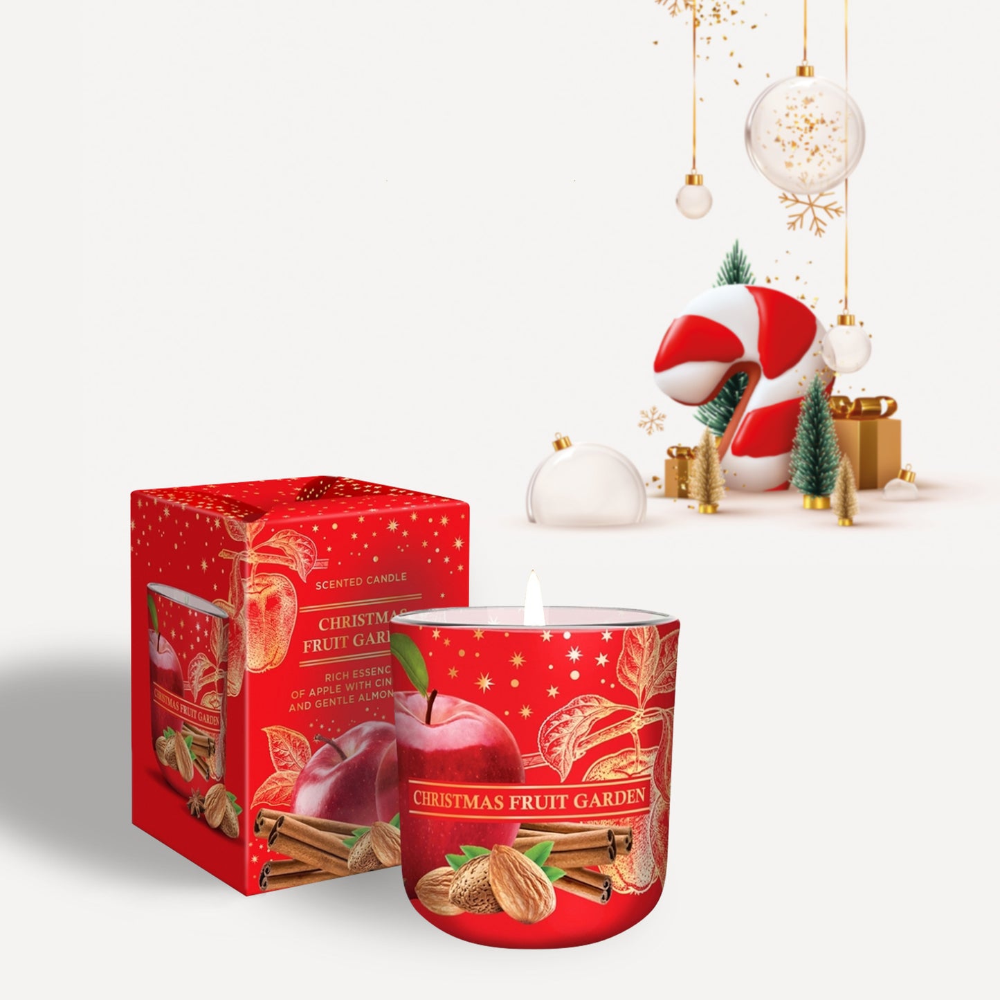 Vela Copo Aromático Natal Jardim de Frutos 30h