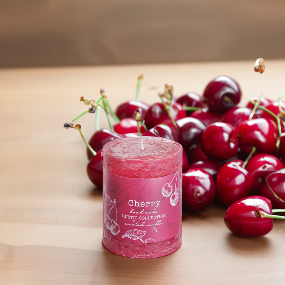 Vela Pilar Rustic 70x90mm Cereja 51h