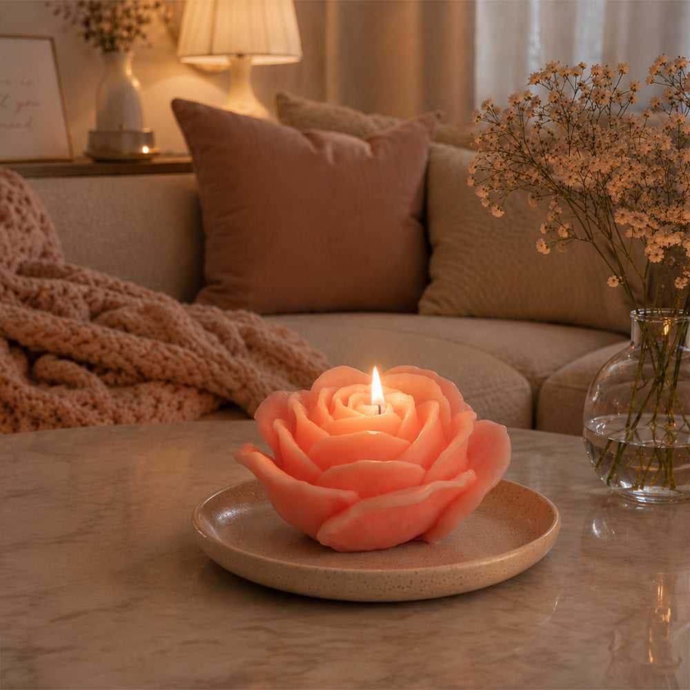 Vela Flor 120x70mm Pink Blush 31h