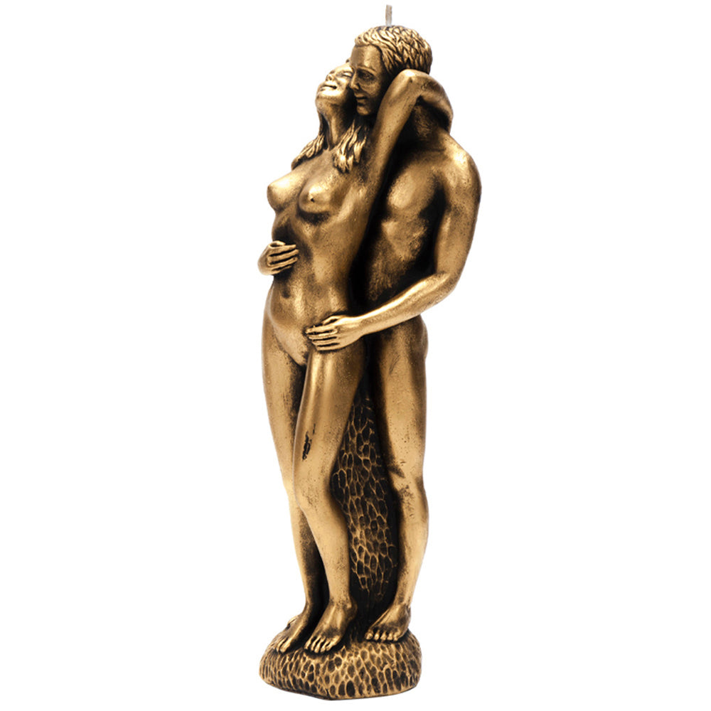 Vela Figura Casal 285mm Dourada