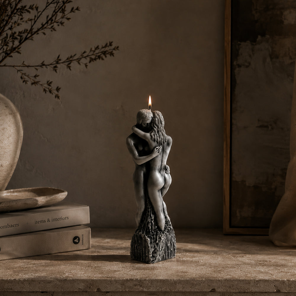 Vela Figura Casal 250mm Prateada 11h