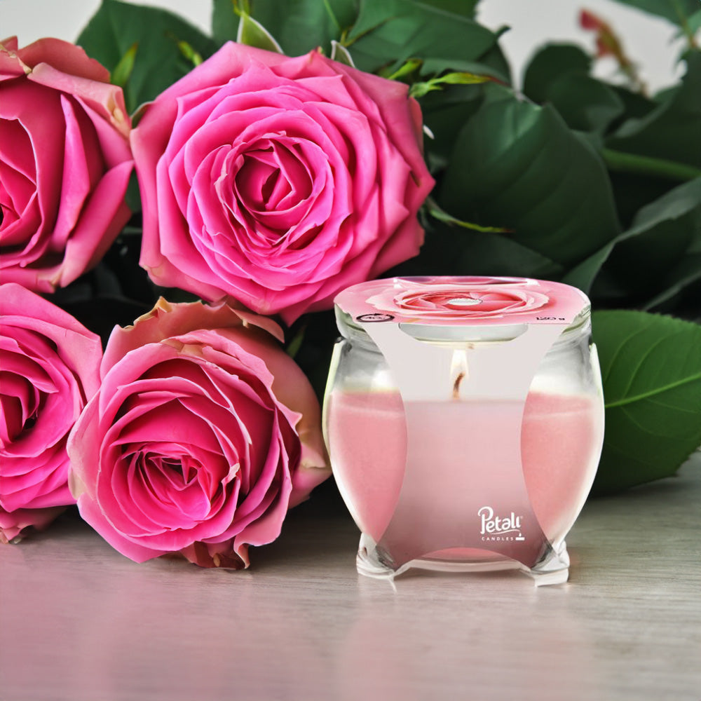 Vela Copo Aromático Rosa 30h