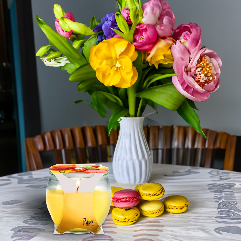 Vela Copo Aromático Baunilha & Macarons 30h