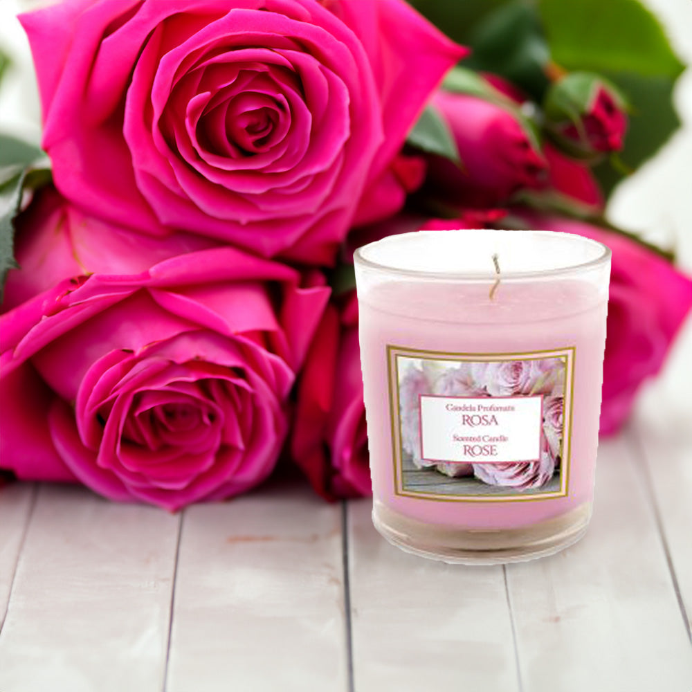 Vela Copo Aromático Rosa 45h