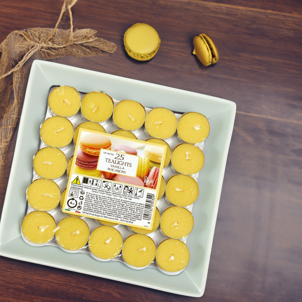 Vela Tealight Aromático Pack.25 Baunilha & Macarons 4h