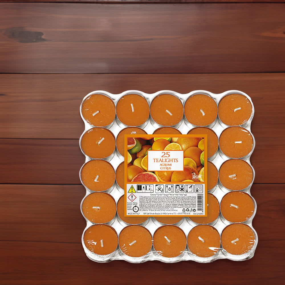 Vela Tealight Aromático Pack.25 Citrinos 4h