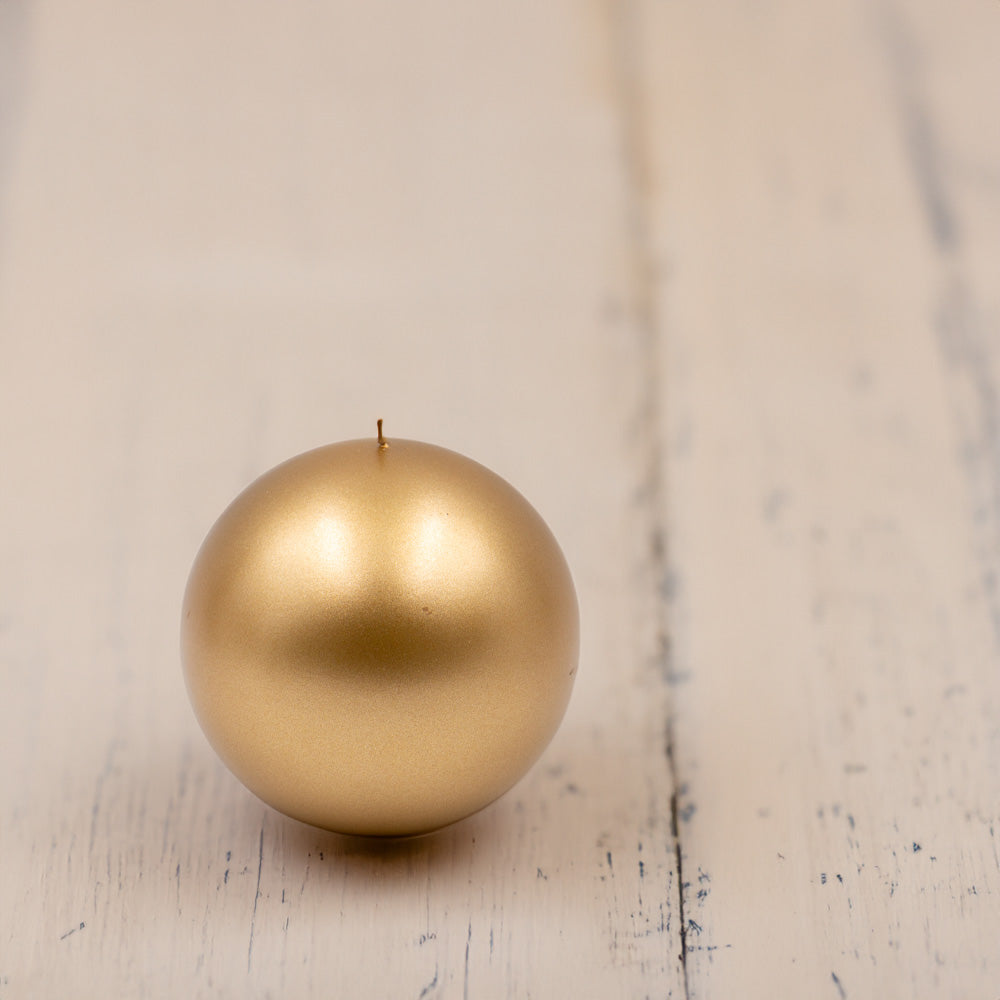 Vela Bola Velvet Firenze 120mm Dourado 40h