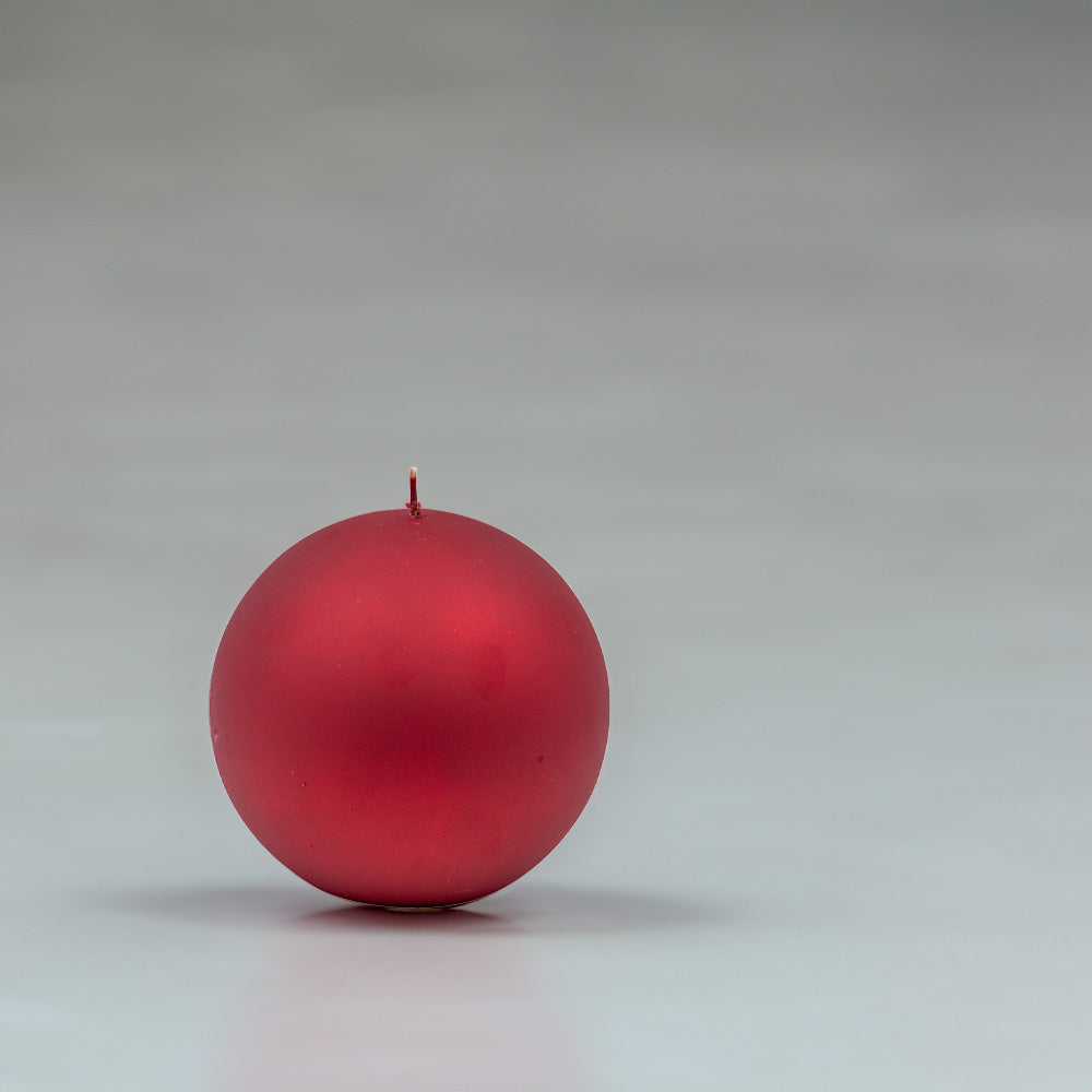 Vela Bola Velvet Firenze 120mm Vermelha 40h