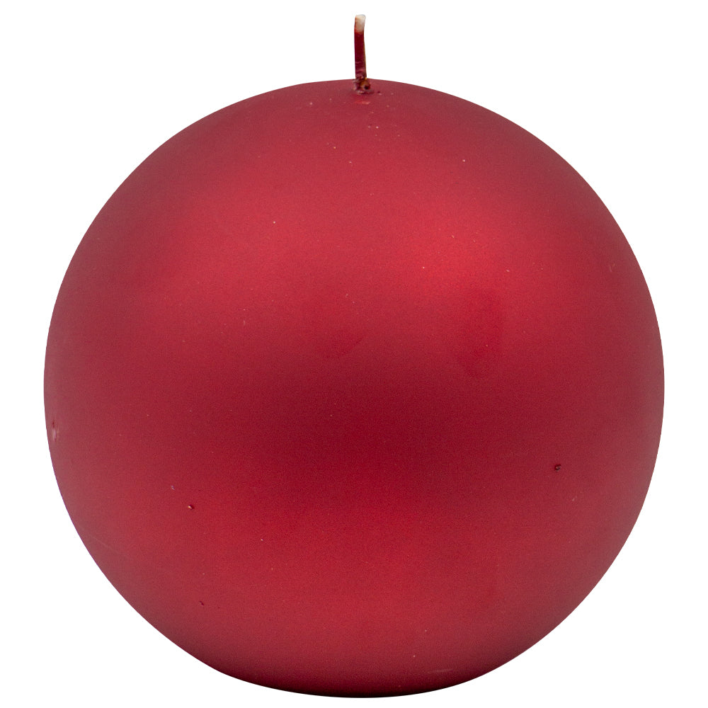 Vela Bola Velvet Firenze 120mm Vermelha 40h