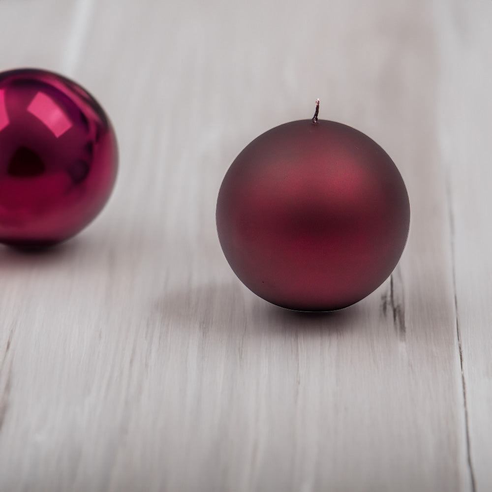 Vela Bola Velvet Firenze 120mm Cereja Esc. 40h