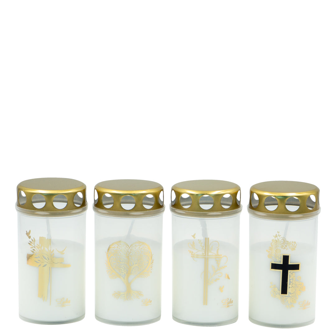 Velas Círios 30L Sortido Cp. Branco Pack.4