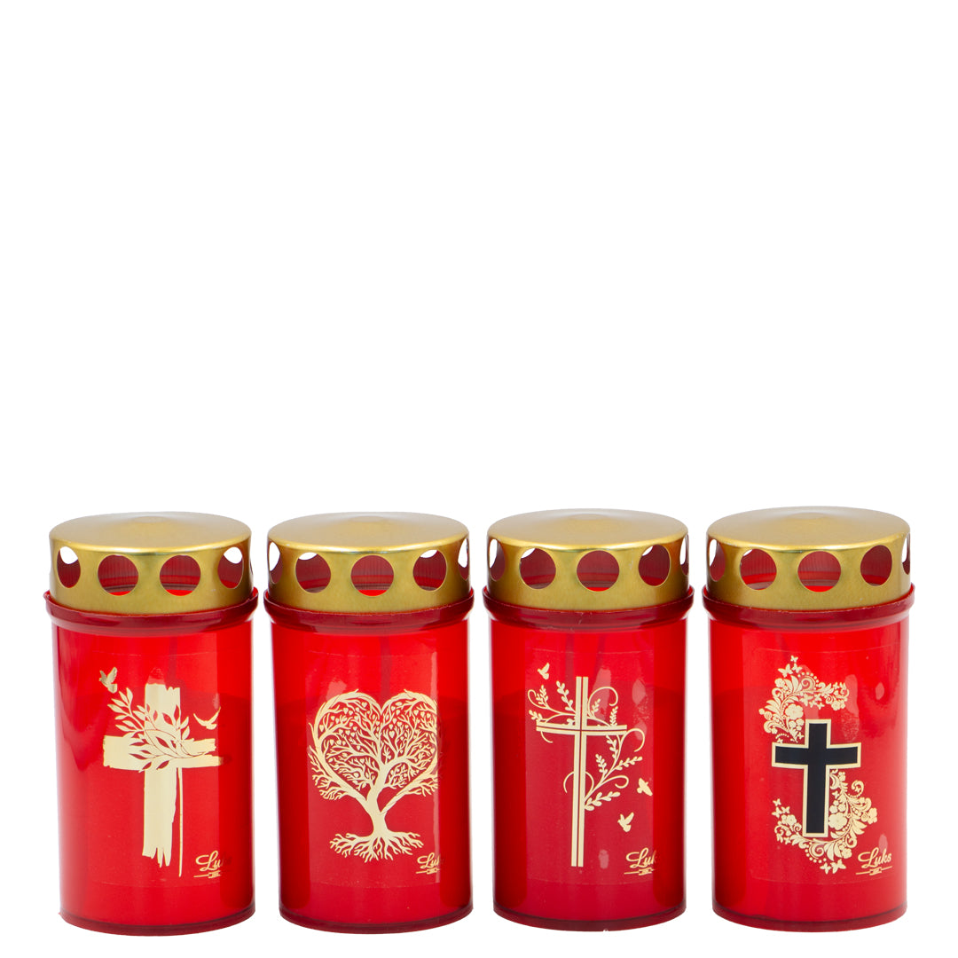 Vela Círio 30L Sortido Cp. Vermelho Pack.4