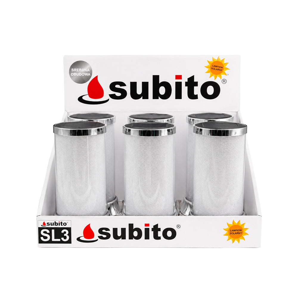 Vela Candeeiro Solar Glitter Prateado 1041