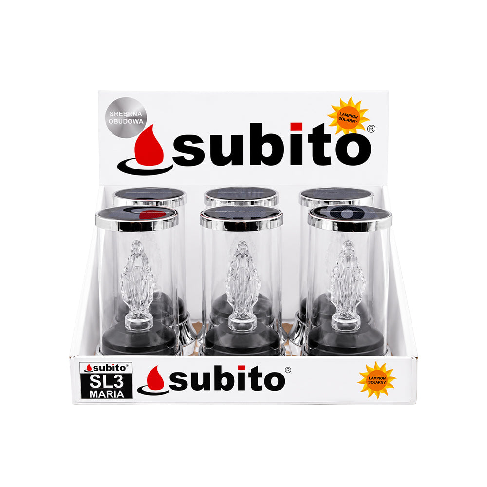 Vela Candeeiro Solar Maria Prateado 1044