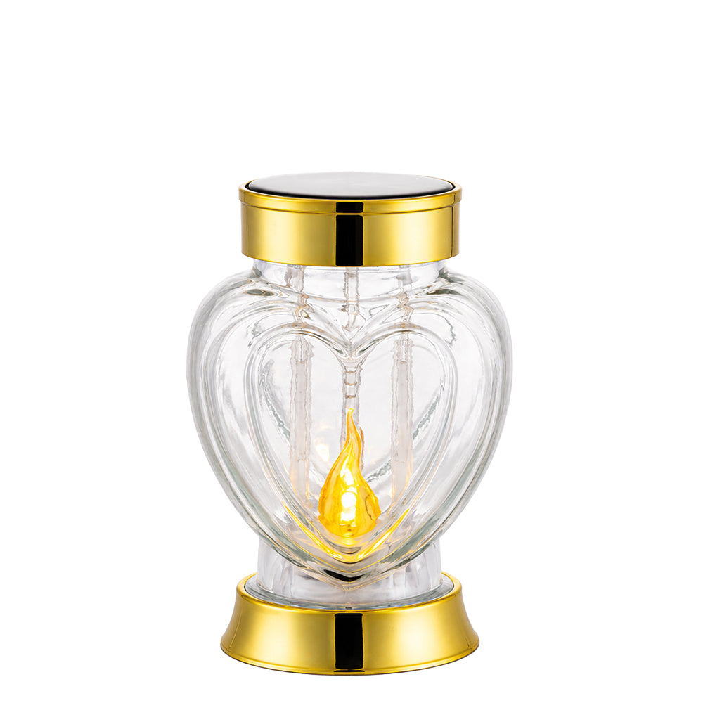 Vela Candeeiro Solar Coração Dourado 1056