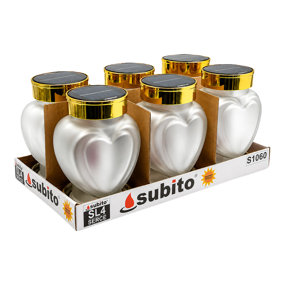 Vela Candeeiro Solar Coração Dourado 1060