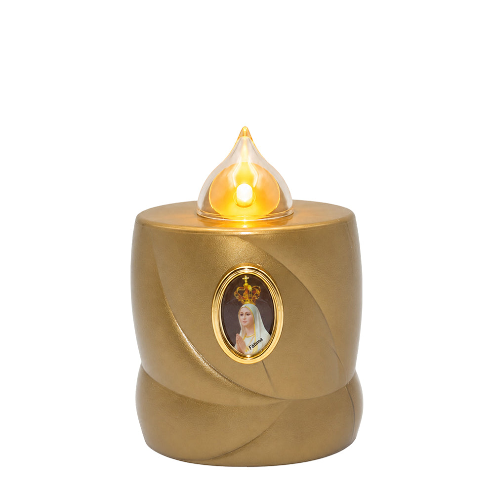 Vela Cirio LED D500 Fátima Dourado